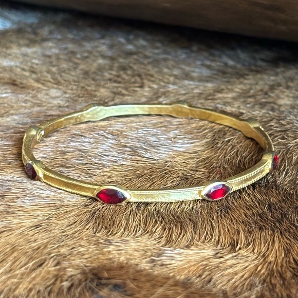 [Julie Vos] Monaco Bangle Iridescent Coral-Medium